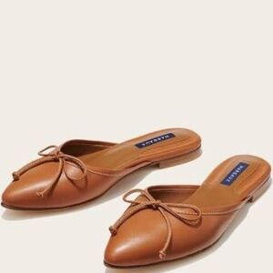 Margaux Tan Leather Flats